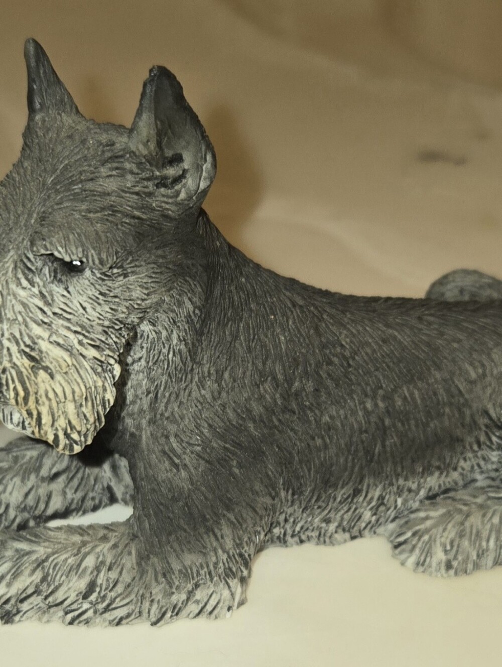 Gray Schnauzer Dog Figurine Decorative Pet Statue - Picture 9 of 10